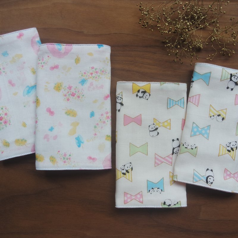 【优惠二入组】六重纱背带口水巾 / 温柔粉色 (现货) - 围嘴/口水巾 - 棉．麻 红色