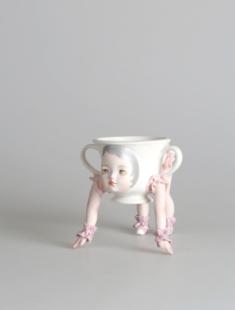 Hajju cup_nana(仅一个) - 花瓶/陶器 - 瓷 粉红色