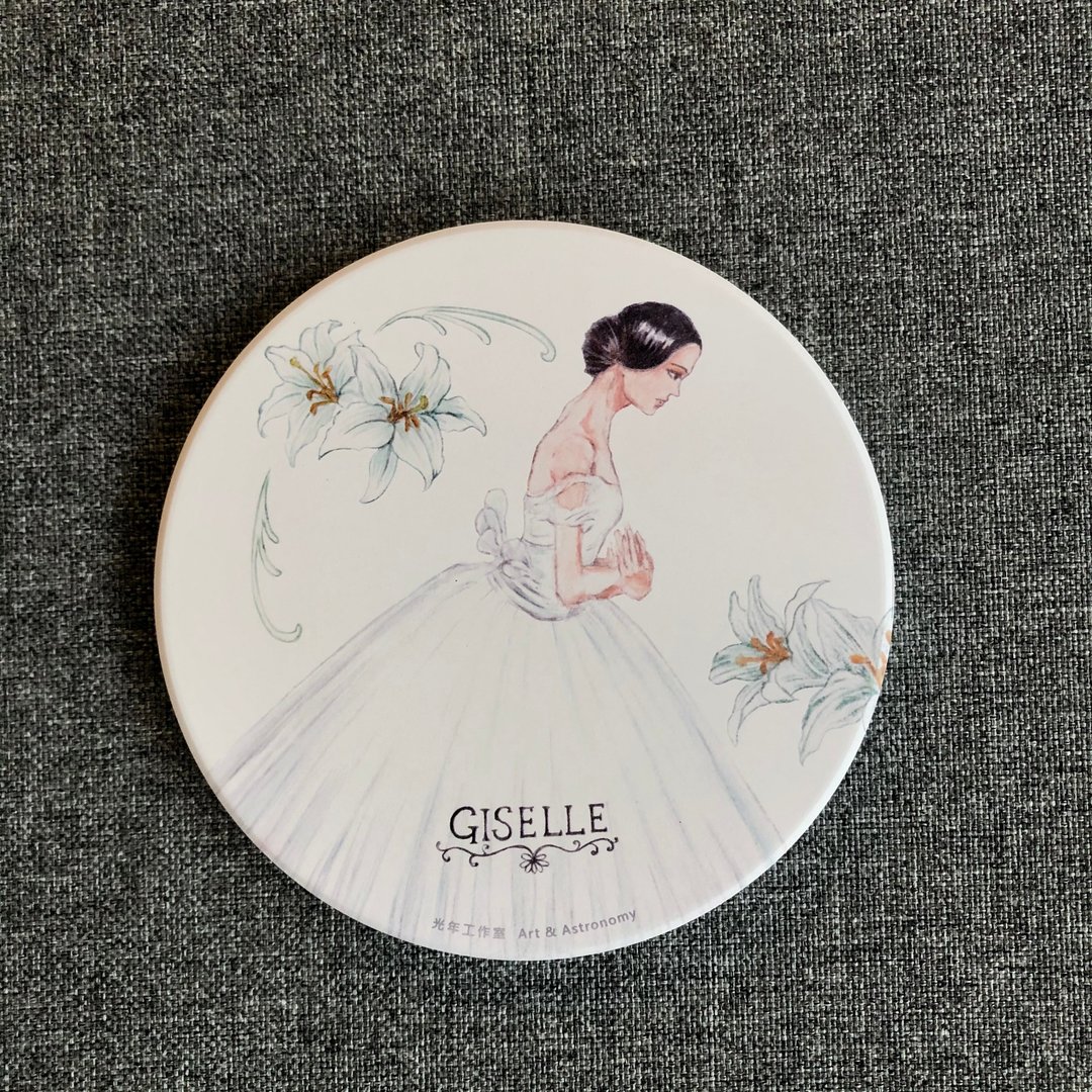 Giselle - 芭蕾舞剧吉赛儿 陶瓷杯垫 - 杯垫 - 陶 白色