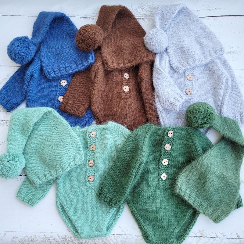 新生儿针织蓬松连身/婴儿拍照道具 - 婴儿饰品 - 羊毛 多色
