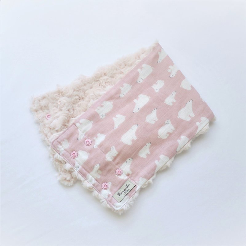 超柔暖暖宝贝脖围 (围巾)-粉粉北极熊 - 围嘴/口水巾 - 纸 粉红色