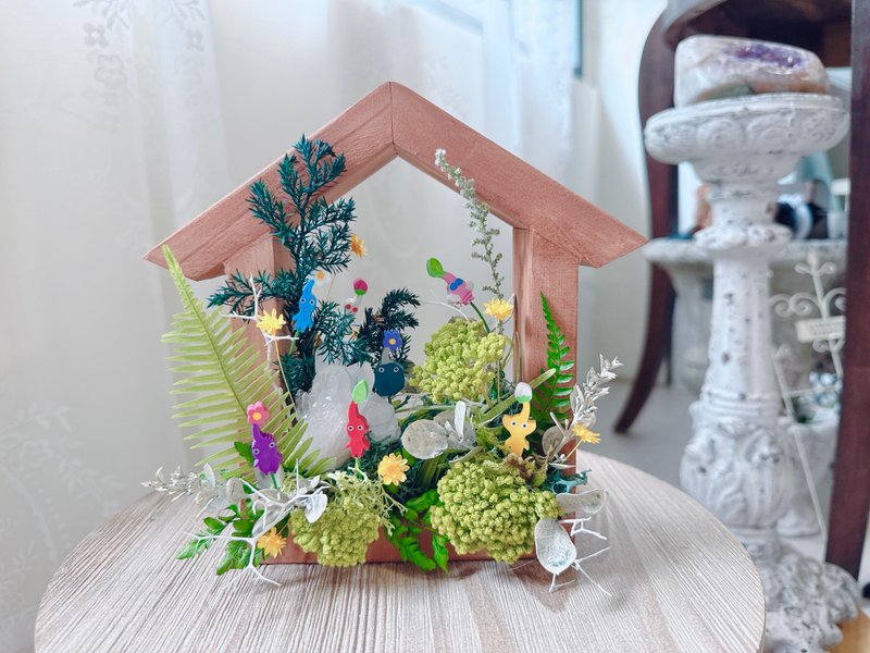 Pikmin 皮克敏 一起来打水晶菇啰。不用浇水的植物 - 植栽/盆栽 - 水晶 绿色