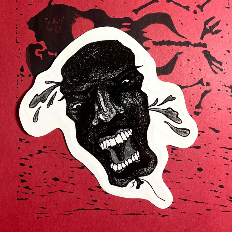 Bad Temper Balloon 坏脾气气球 - 贴纸 - 纸 黑色