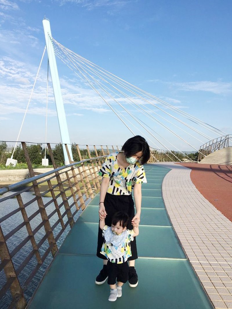 皮蛋6分袖宽松大T-订制 上衣 -幼儿 儿童 女童 男童 婴儿 亲子装 - 童装上衣 - 棉 