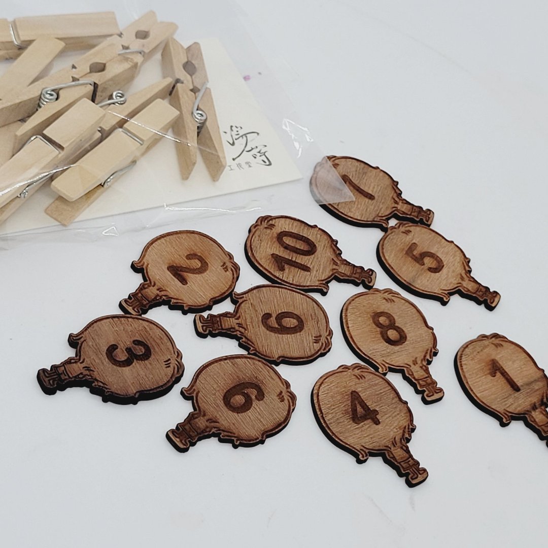 娃儿数字夹1-10/夹子/木片夹/文具商品/资料标签夹 - 其他 - 木头 