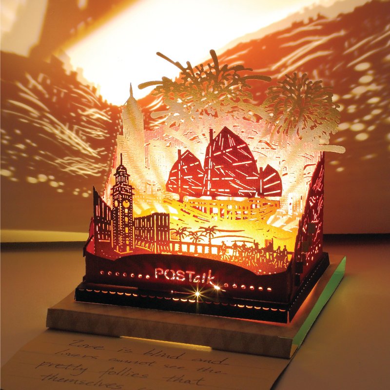 香港帆船 - POSTalk 艺术光影模型 (LM-26) - 木工/竹艺/纸艺 - 其他材质 多色