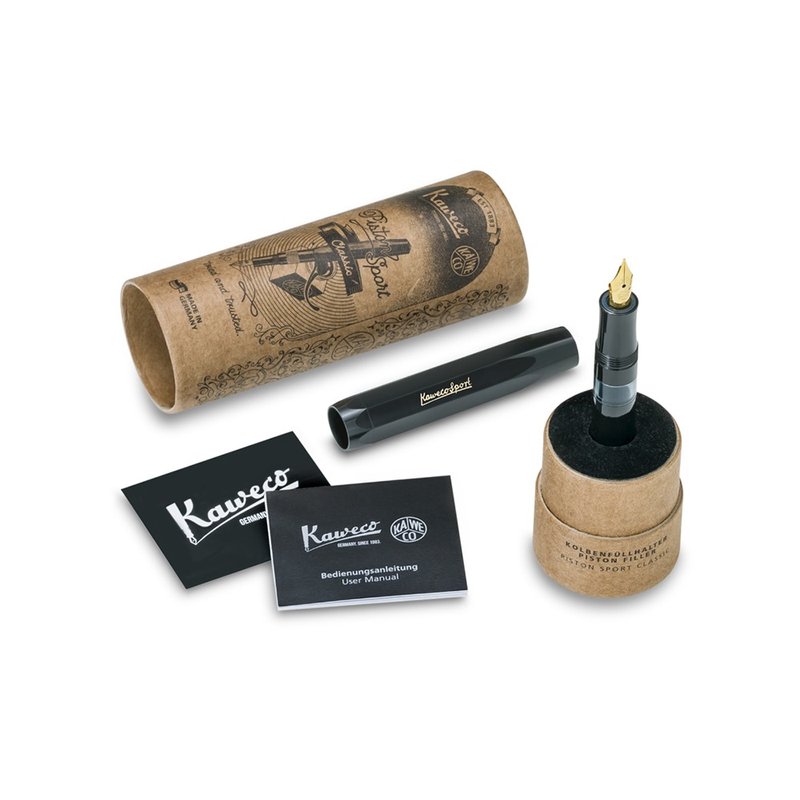 【新品上市】德国 KAWECO CLASSIC SPORT系列PISTON活塞上墨钢笔 - 钢笔 - 树脂 黑色