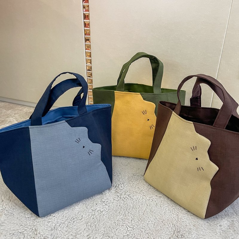 躲猫猫手提袋/6色可选 - 手提包/手提袋 - 棉．麻 多色