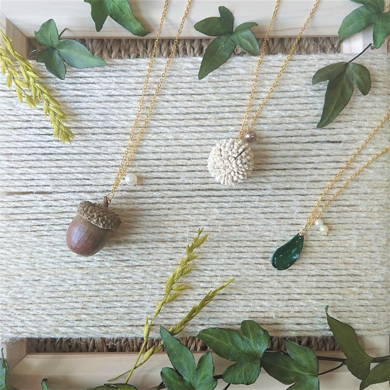 花果项链/ 多款可选 /链长可调 /单纯的美好 - 项链 - 植物．花 绿色