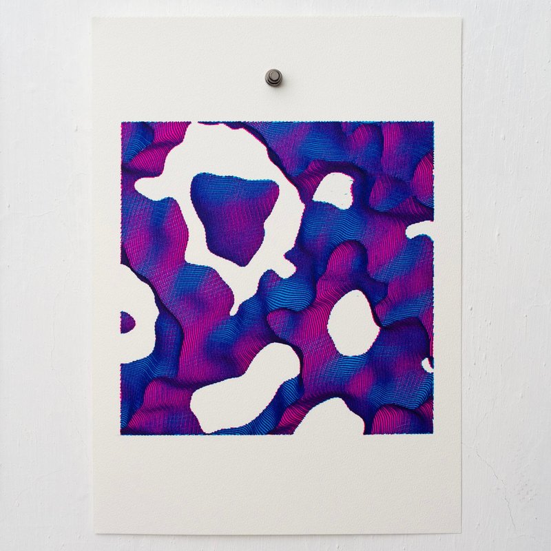 Terrain#83-1 | Pen Plotter Art - 海报/装饰画/版画 - 纸 