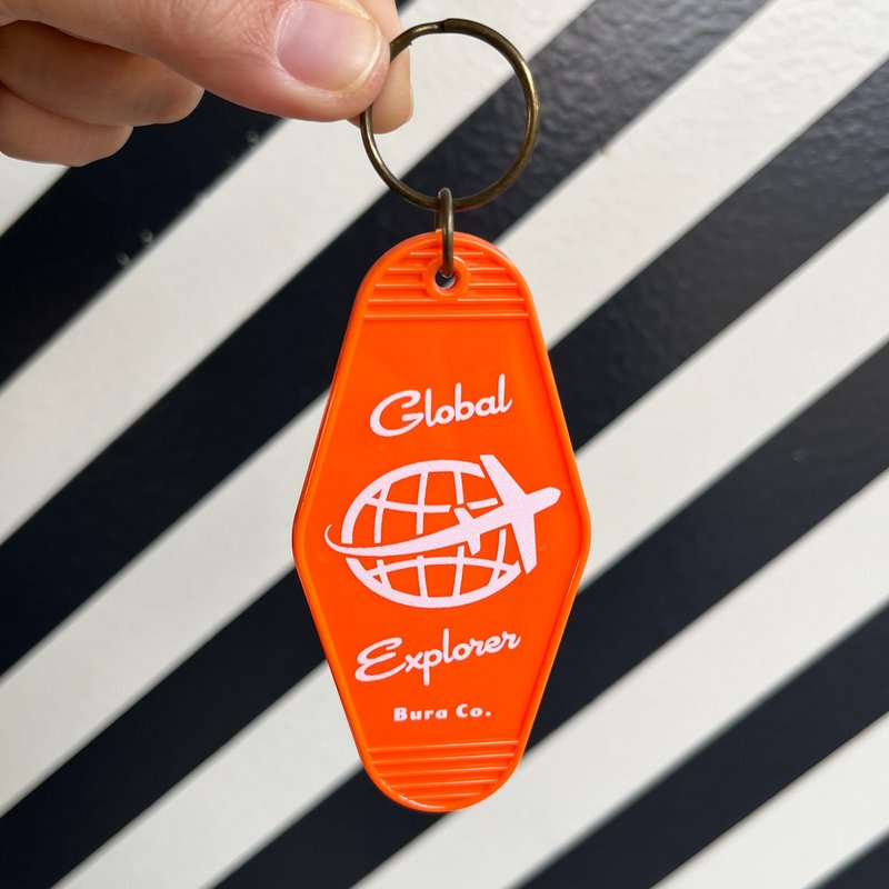 世界探险家饭店钥匙圈 Global Explorer BURA Hotel Keyring - 钥匙链/钥匙包 - 塑料 橘色