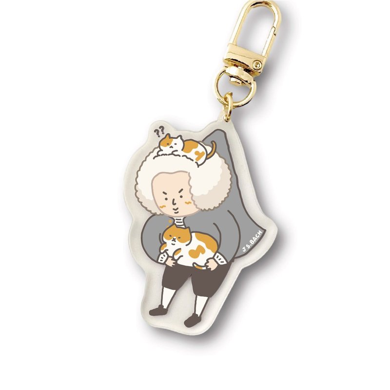 【巴赫】压克力吊饰| 古典音乐 | Music Gift - 钥匙链/钥匙包 - 压克力 白色