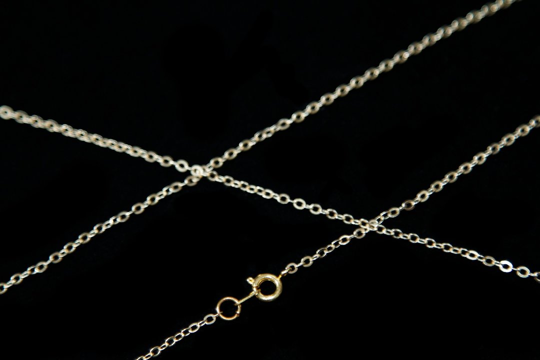 【加购区】2mm 镀银/金扁 O 铜链、镀银/金夹珠铜链 (可定制长度) - 项链 - 其他金属 金色