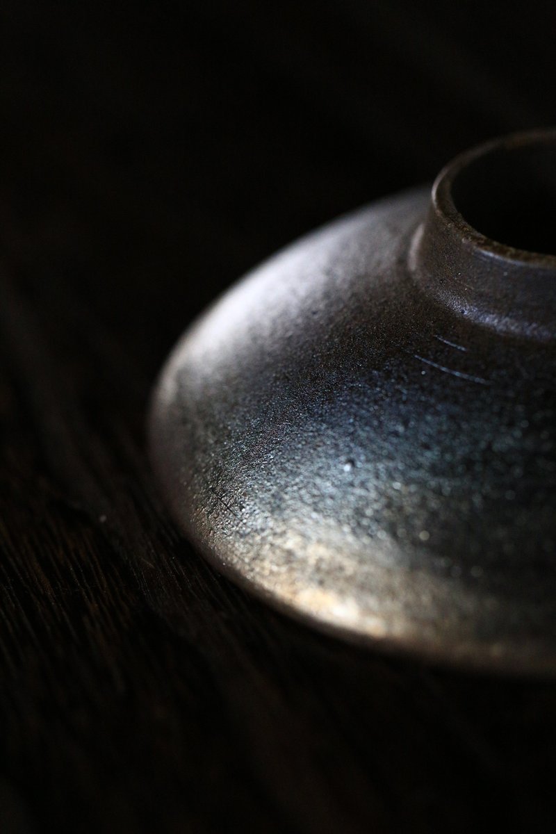 【 柴烧 】金属感茶盘 陶盘 壶承 点心盘 - 盘子/餐盘/盘架 - 陶 黑色