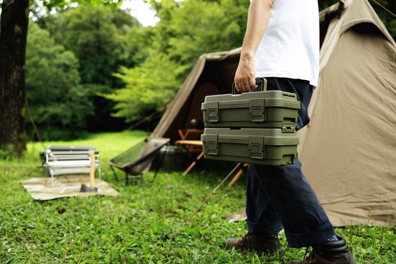 日本RISU STACK CARGO S6 可堆叠组合式工具箱收纳箱 6.5L - 收纳用品 - 塑料 绿色