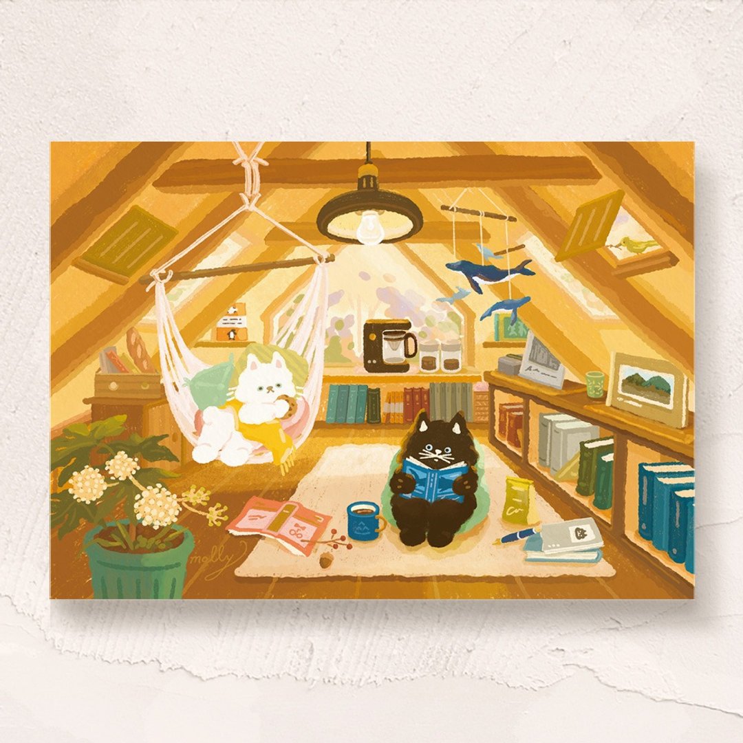 postcard-阅读系列-秘密基地 - 卡片/明信片 - 纸 多色