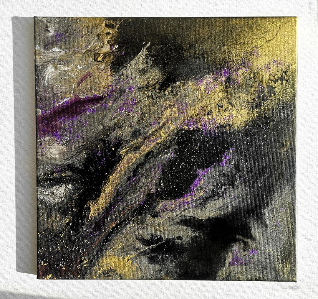 Abstract Painting Space Original Art on Canvas 40x40 cm. - 海报/装饰画/版画 - 棉 