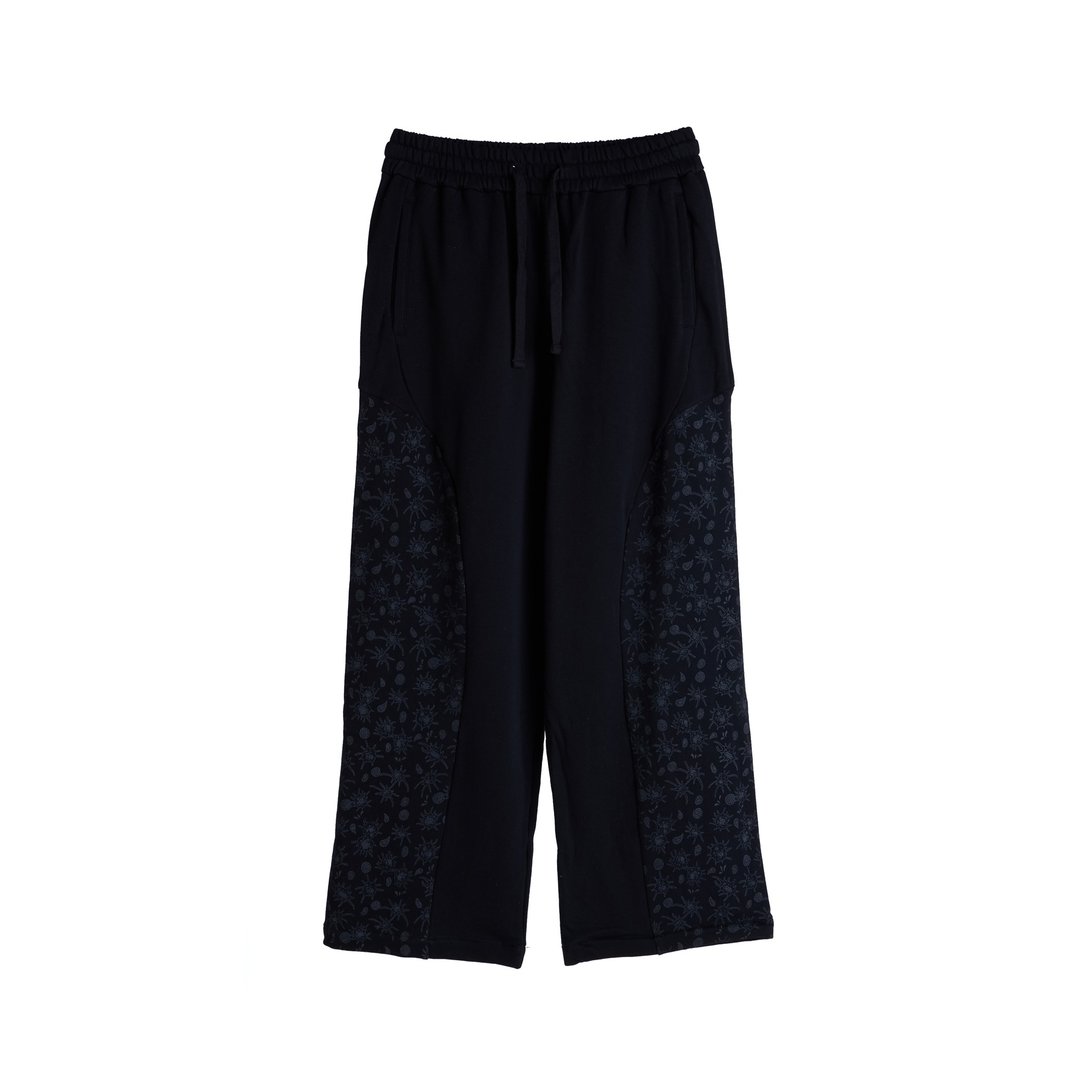 Paisley Sweat Pants - 男士长裤 - 棉 黑色