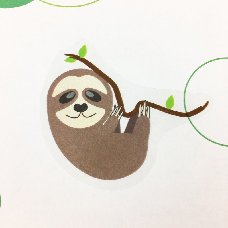 树懒贴纸 小 单张贩售 - 贴纸 - 防水材质 多色