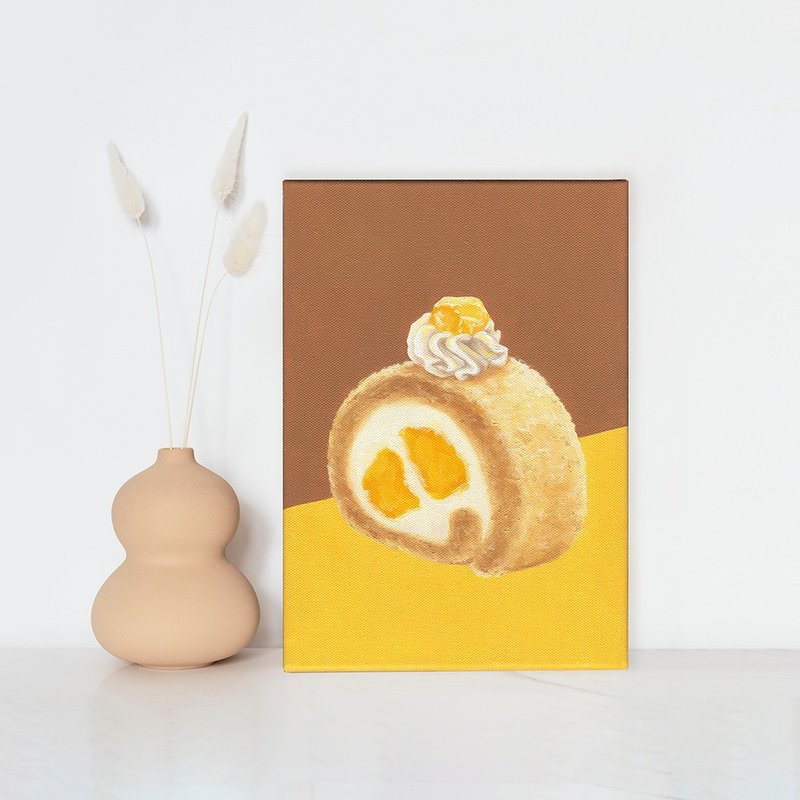 【体验】台中油画体验课程/芒果奶冻卷/台中画室 - 插画/绘画/写字 - 棉．麻 