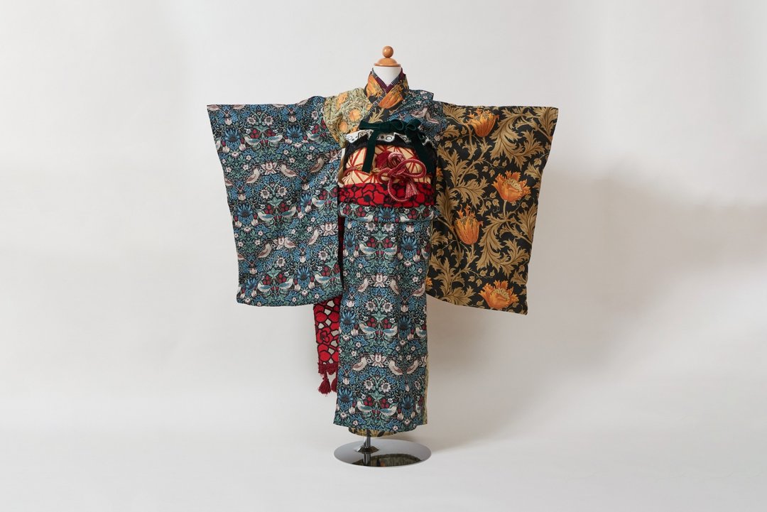 William Morris 儿童浴衣William Morris 儿童浴衣与服 GreenOrange - 童装礼服/连衣裙 - 棉 绿色