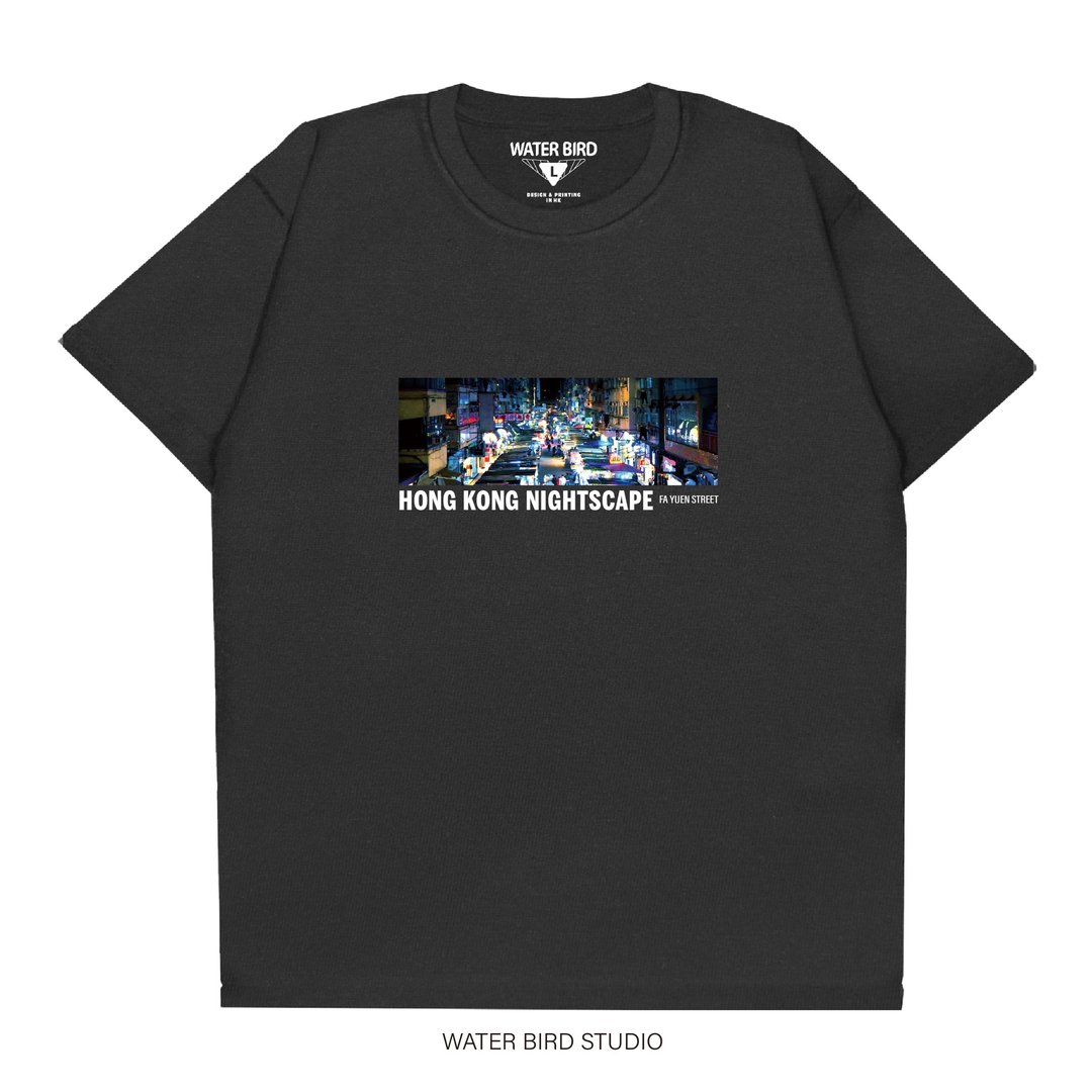 花园街 - T-Shirt - 男装上衣/T 恤 - 棉 黑色