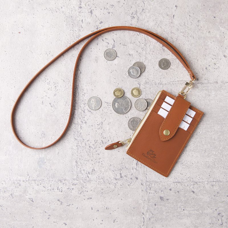 零钱证件夹 Coin Purse ID Holder / 浅棕 Tan - 证件套/卡套 - 真皮 卡其色
