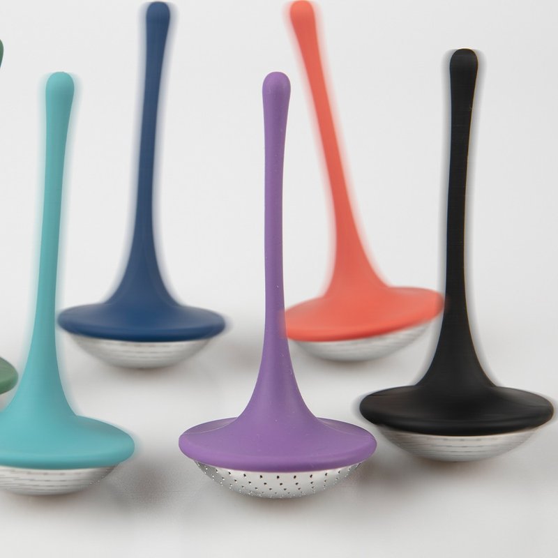 德国设计Tea-totum / Tea Infuser- 旋转陀螺泡茶隔/ 紫色 - 茶具/茶杯 - 硅胶 紫色