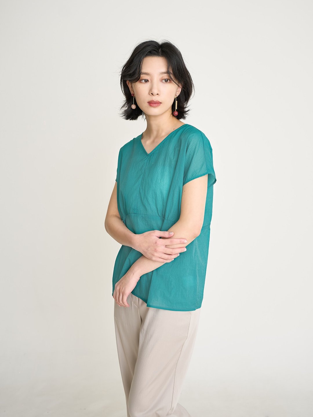 氧气连袖上衣-青春 - 女装 T 恤 - 其他人造纤维 绿色