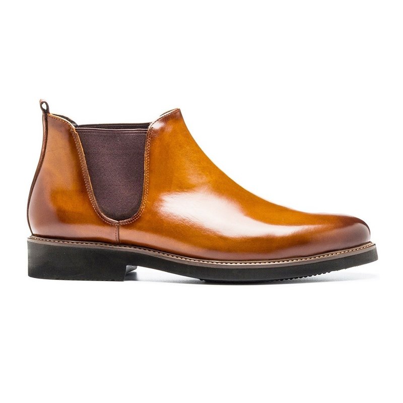 经典切尔西靴 棕色 - 男款靴子 - 真皮 