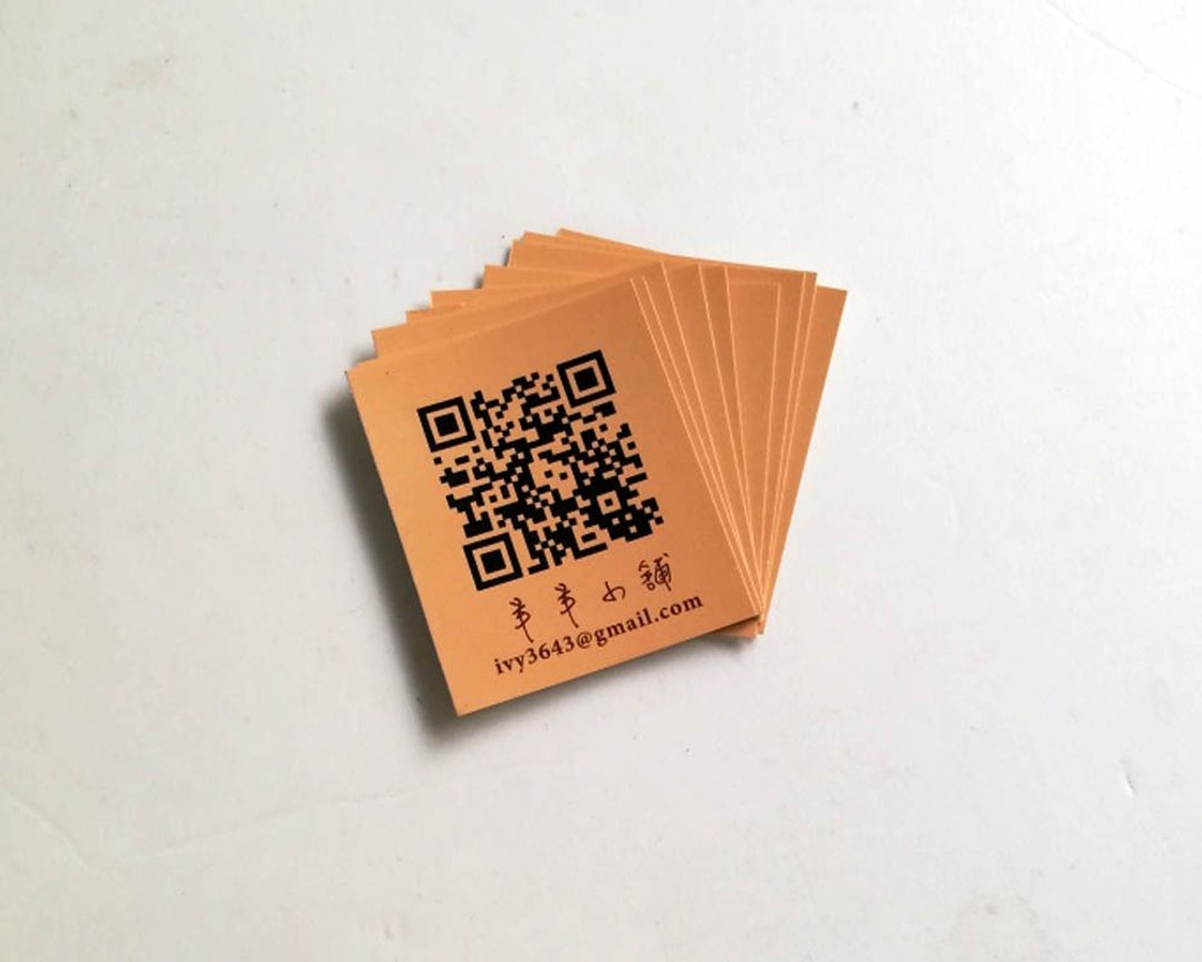 QR Code迷你名片型贴纸上亮膜 5.4x4.5厘米 - 贴纸 - 纸 红色