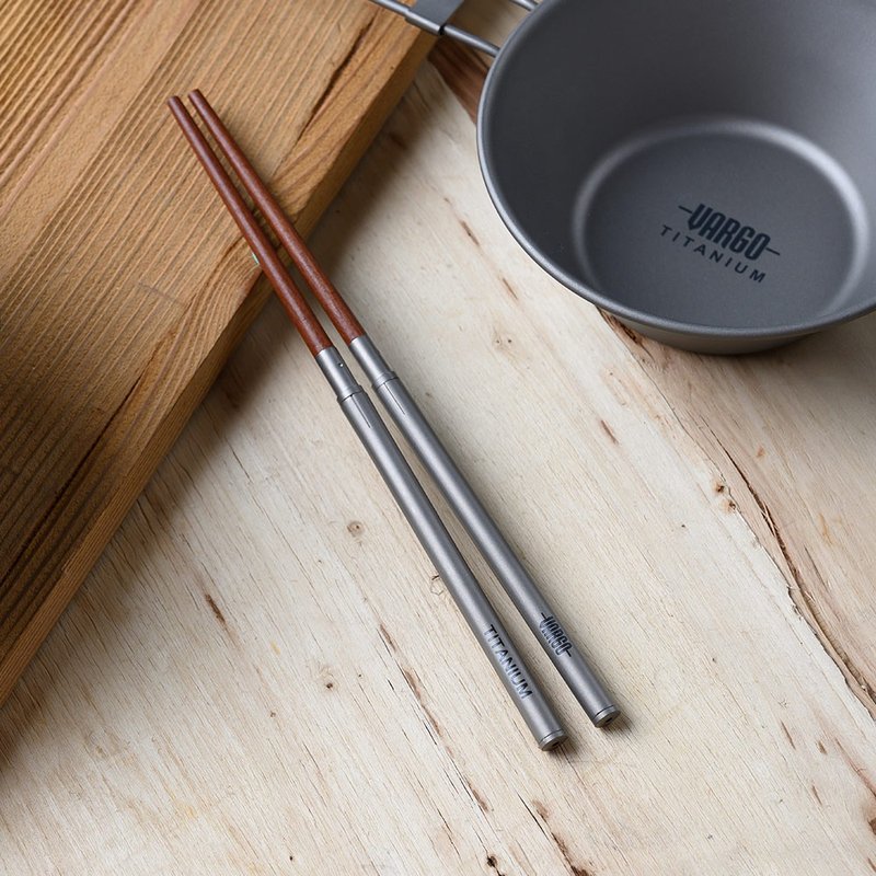 【美国 Vargo】Titanium Chopsticks 纯钛可拆式餐筷 钛金色#T223 - 筷子/筷架 - 其他材质 