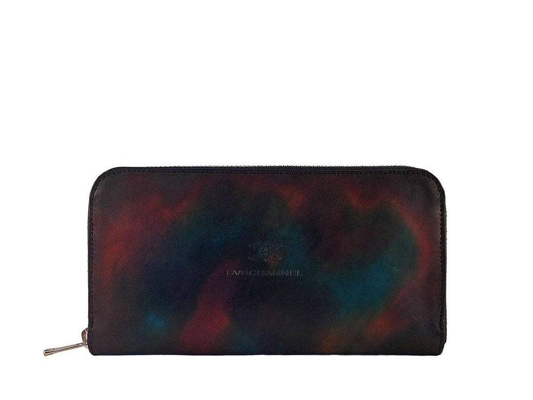 ACROMO BrC Zip Around Wallet - 皮夹/钱包 - 真皮 咖啡色