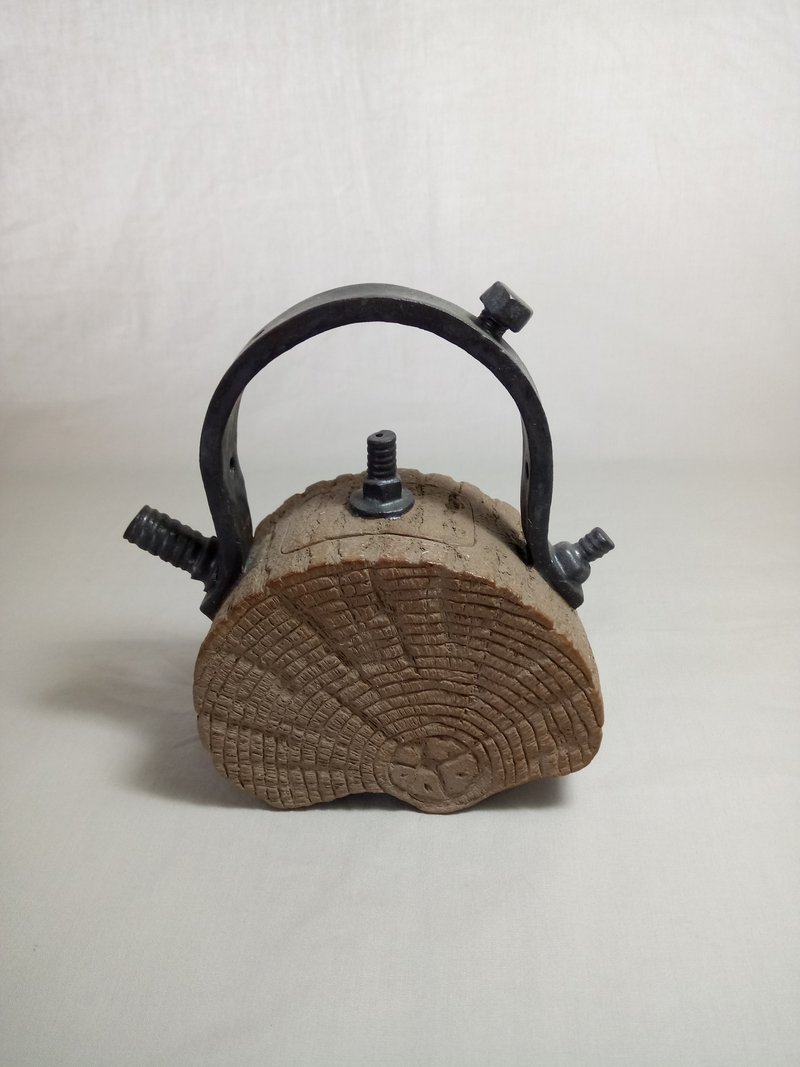 五行年轮 手捏壶 - 茶具/茶杯 - 陶 咖啡色