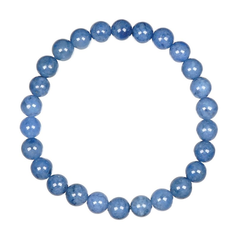 【正佳珠宝】蓝兔毛 顶级满丝蓝绒兔毛 6.8-7.3mm 蓝兔毛手珠 - 手链/手环 - 半宝石 多色