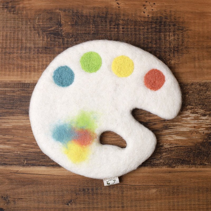 羊毛出在羊山上 羊毛毡 锅垫 缤纷调色板 圣诞礼物 - 餐垫/桌巾 - 羊毛 白色