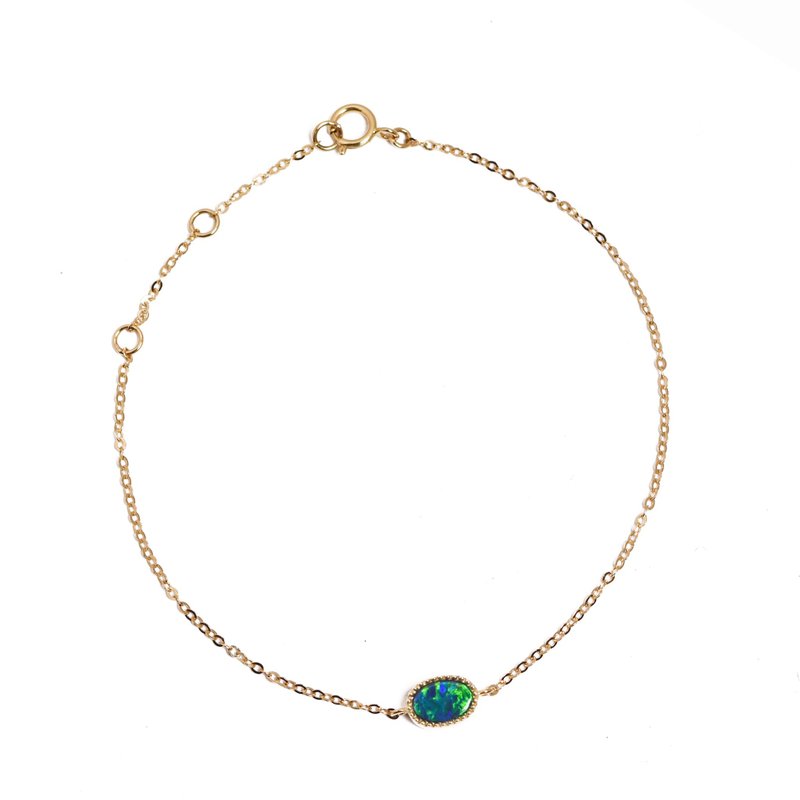 油画蛋白石手链 - 18k纯金 - 欧泊 - 手链/手环 - 宝石 