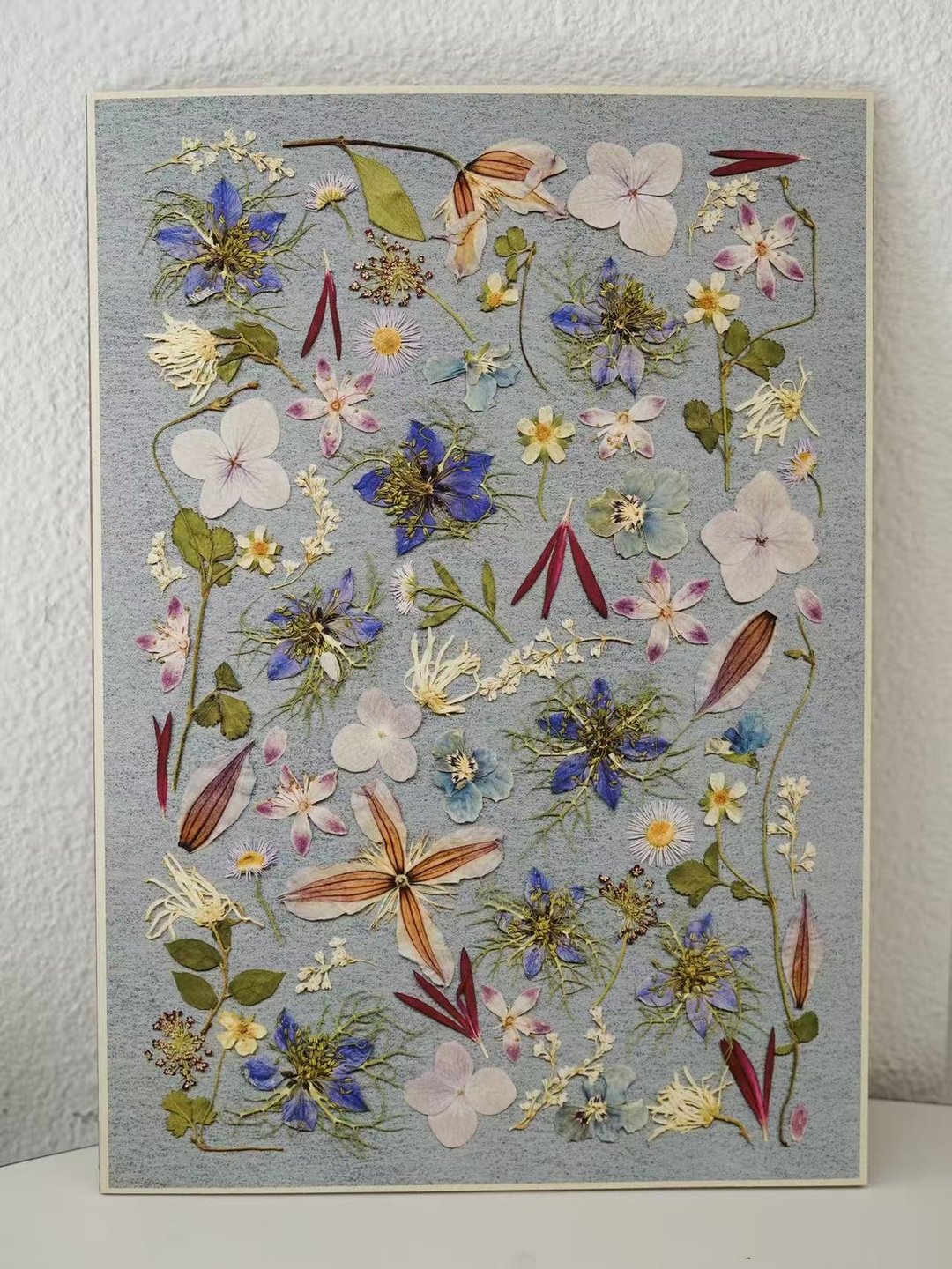 ŽIRAFA【品月】中国宫廷服饰配色押花作品艺术微喷画装饰画芯 - 海报/装饰画/版画 - 纸 蓝色