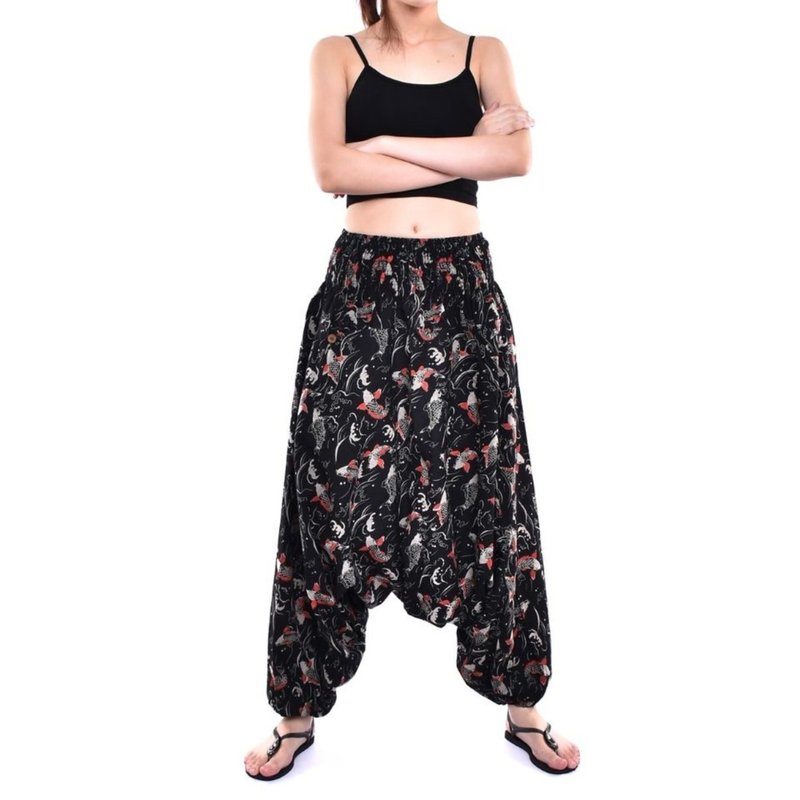 Hmong 伦裤，武士裤，宽裆，棉质，手工制作。 - 男士长裤 - 棉．麻 多色