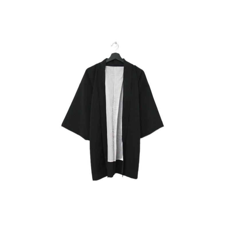 Back to Green-日本黑羽织 无限迷宫 紫色 kk-20//vintage kimono - 女装休闲/机能外套 - 丝．绢 