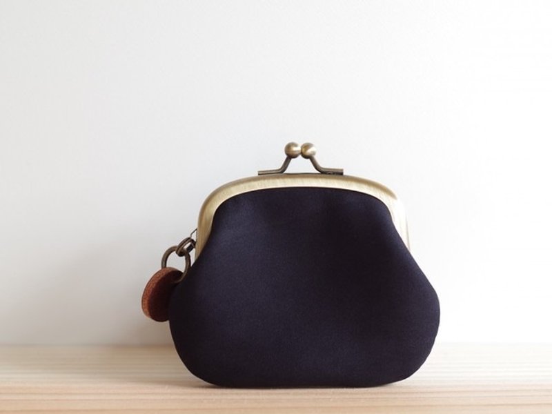 Nubuck Leather Coin Case Navy Blue - 零钱包 - 真皮 蓝色
