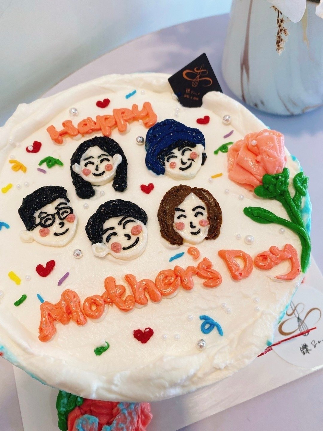 一家人 全家福 人头绘图 庆祝母亲节 铄甜点 定制化 自取 - 蛋糕/甜点 - 新鲜食材 