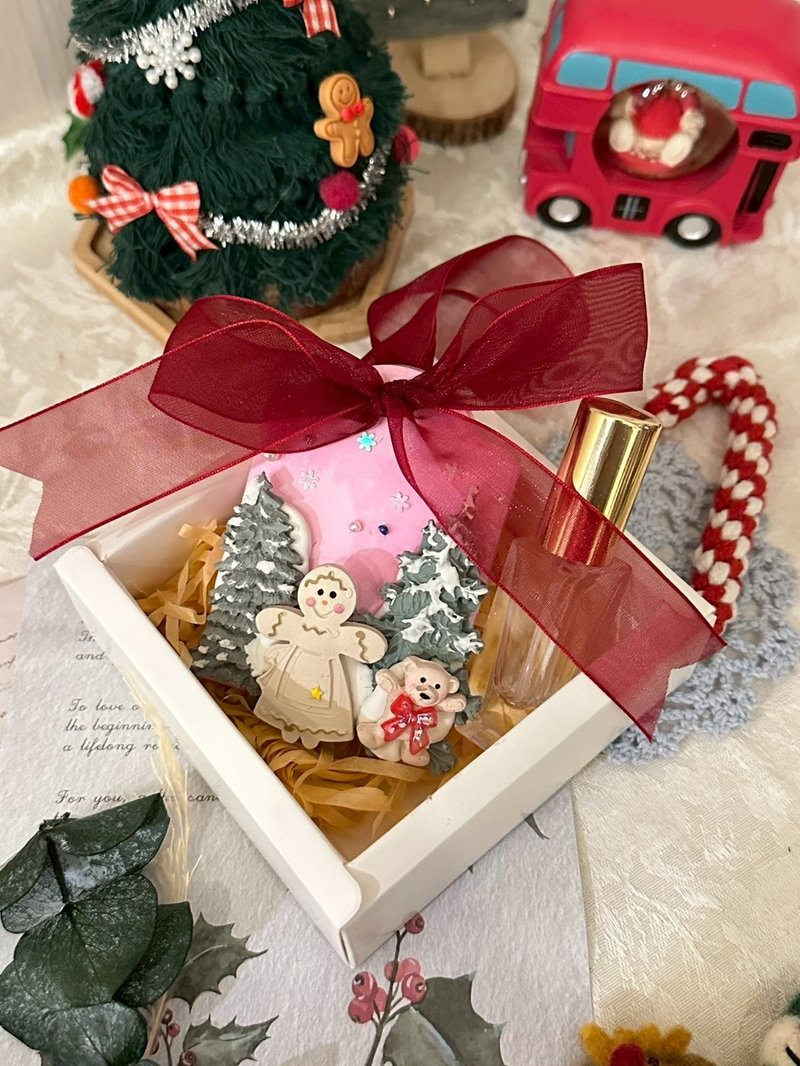 圣诞扩香石吊饰-赠2ml+包装 手作课程 体验 - 香薰/精油/线香 - 其他材质 多色