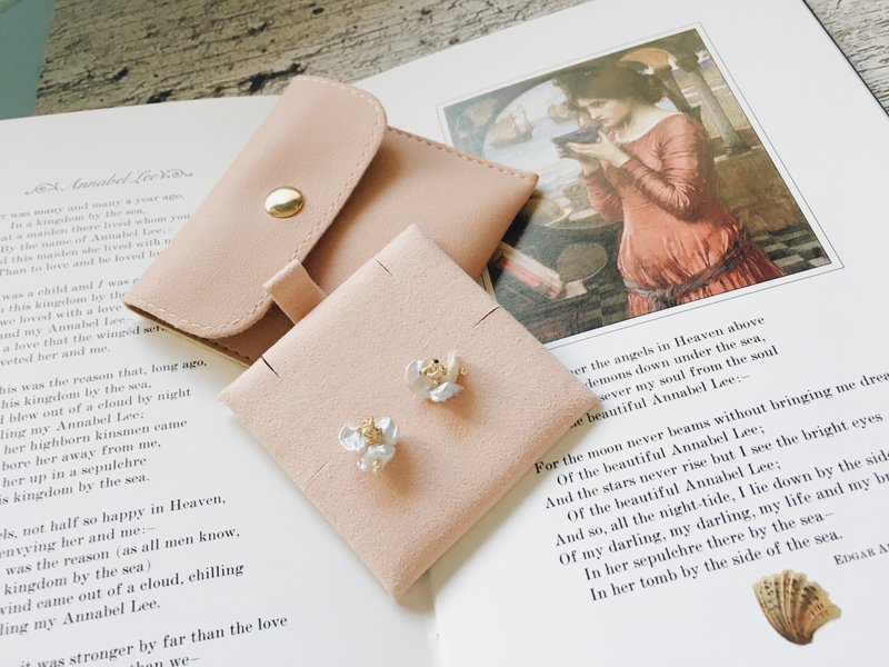 Enko |  逆光背影的午后 14K包金 巴洛淡水珍珠耳环耳夹 - 耳环/耳夹 - 半宝石 白色