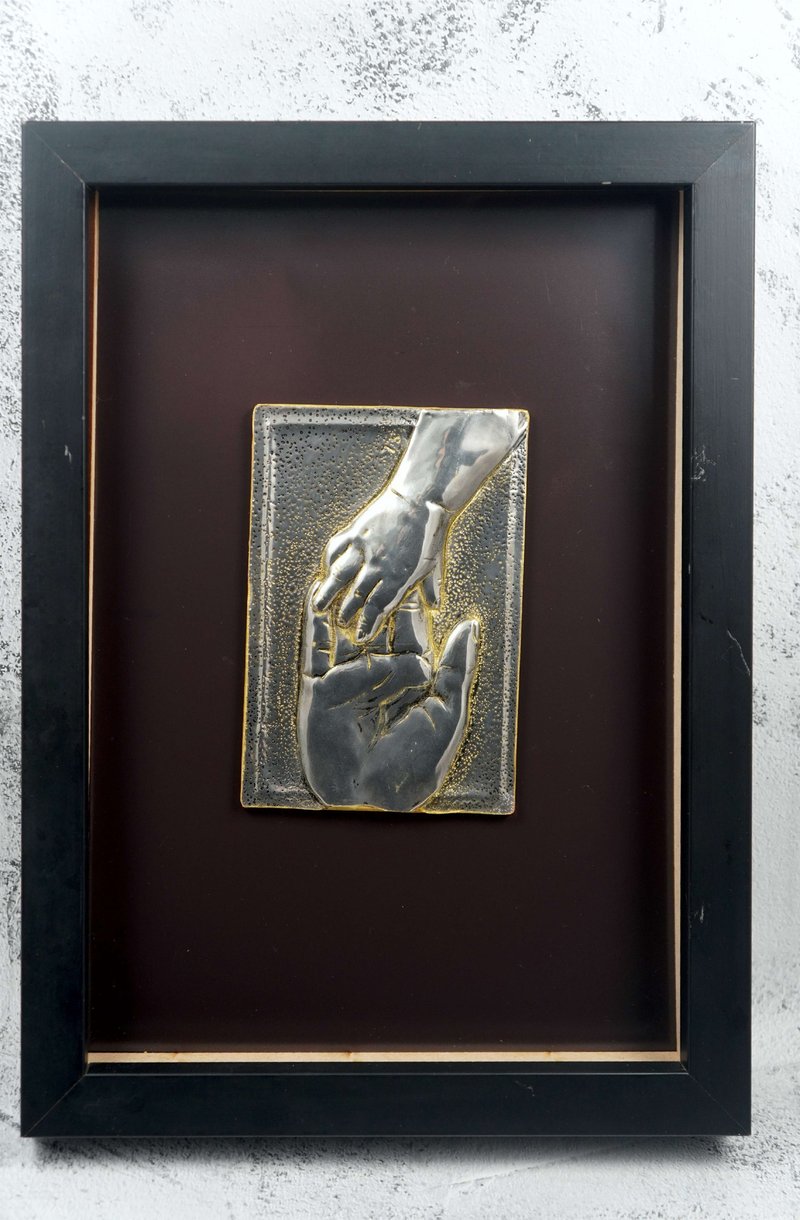 锡雕手语造型磁铁-大手牵小手! - 海报/装饰画/版画 - 其他材质 