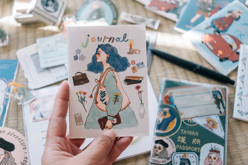 手帐女子 笔记本 护照尺寸 - 笔记本/手帐 - 纸 