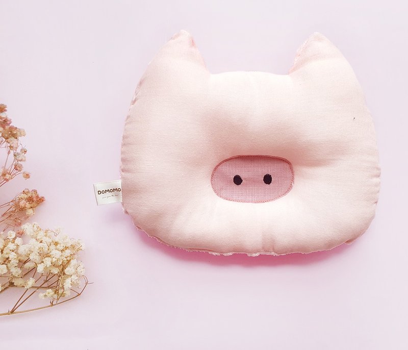 吃饱饱迷你猪  手工制 宝宝 婴儿 造型枕 哺乳枕 - 婴儿床上用品 - 棉．麻 粉红色