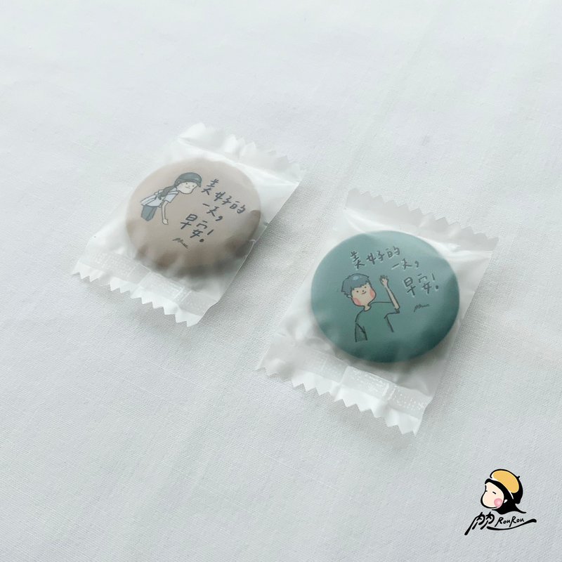 美好的一天 早安!  别针 【肉肉 RouRouDesign】 - 胸针 - 塑料 