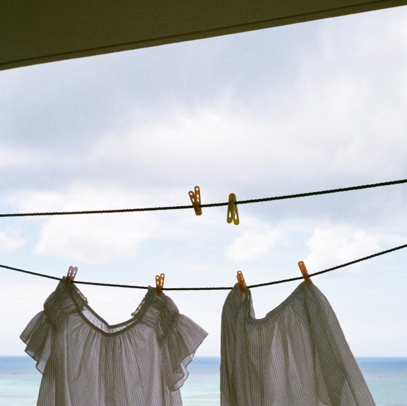 皱褶上衣 细褶短裤 两件组 - 女装上衣 - 棉．麻 白色