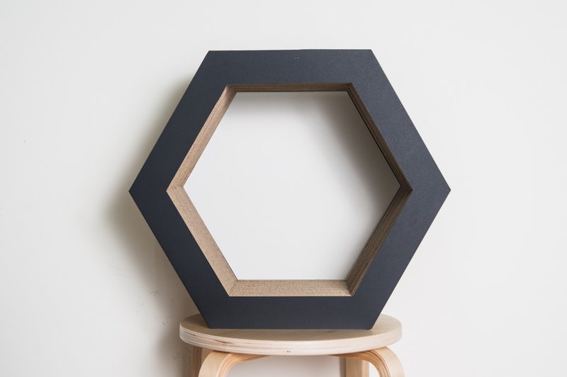 疯窝-六角形(黑) 手作/猫抓板/猫玩具 - 玩具 - 纸 黑色